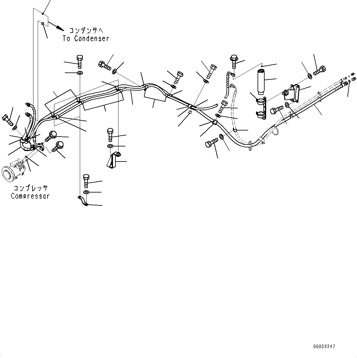Bulldozers Komatsu / D475ASD-5E0 S/N 30147-UP(0000435c) / Compressor, Piping and Receiver (#30147-)(B006003 : B0710-003003)