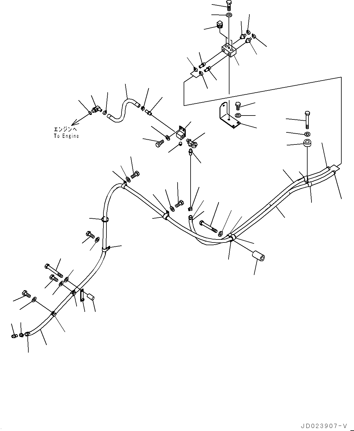 Bulldozers Komatsu / D475ASD-5E0 S/N 30147-UP(0000435c) / Heater Piping (#30147-)(B009001 : B0720-001001)