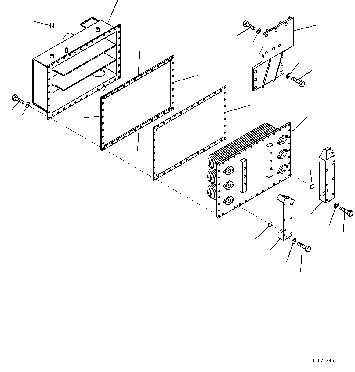 Bulldozers Komatsu / D475ASD-5E0 S/N 30147-UP(0000435c) / Oil Cooler (#30147-)(C002001 : C0400-001001)