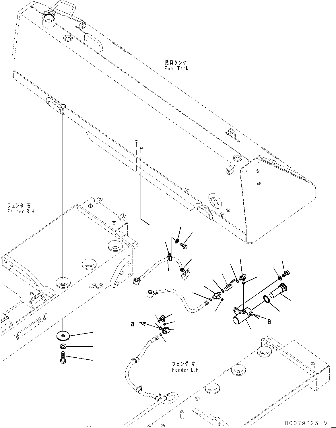 Bulldozers Komatsu / D475ASD-5E0 S/N 30147-UP(0000435c) / Fuel Tank, Fuel Piping (#30147-)(D002002 : D0100-002002)