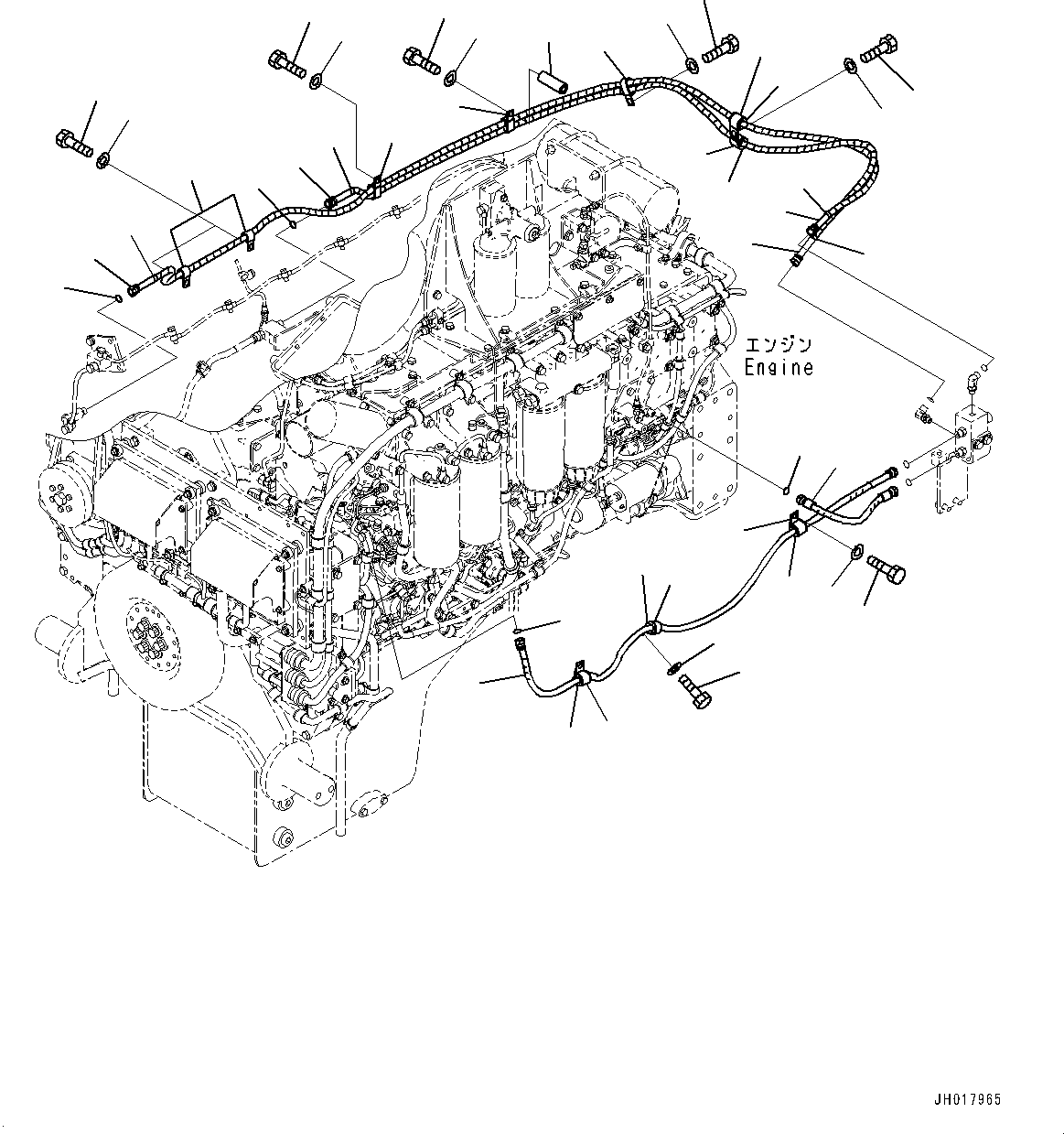 Bulldozers Komatsu / D475ASD-5E0 S/N 30147-UP(0000435c) / Fuel Piping, Engine Piping (#30147-)(D004005 : D0200-002004)