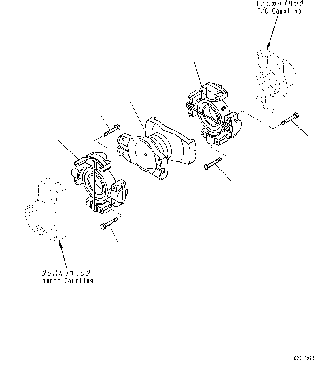 Bulldozers Komatsu / D475ASD-5E0 S/N 30147-UP(0000435c) / Universal Joint (#30147-)(F001001 : F2200-001001)