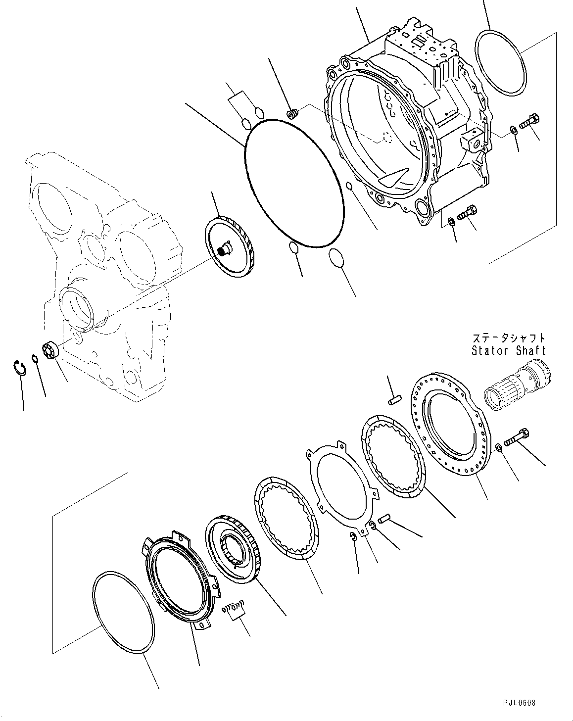 Bulldozers Komatsu / D475ASD-5E0 S/N 30147-UP(0000435c) / Power Train, Rear Housing (#30147-)(F002004 : F2300-001004)