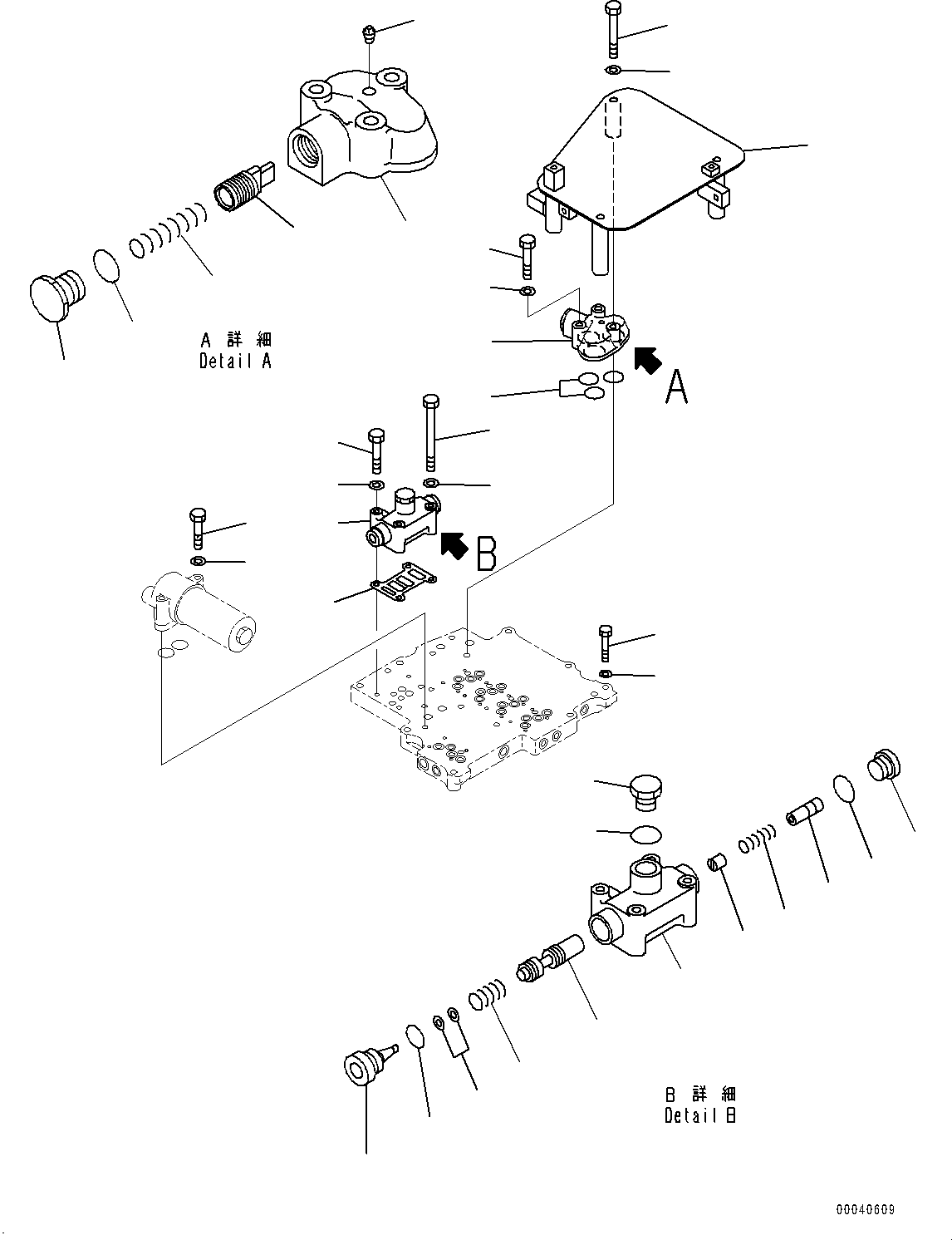 Bulldozers Komatsu / D475ASD-5E0 S/N 30147-UP(0000435c) / Power Train, Transmission Control Valve (2/2) (#30147-)(F002020 : F2300-001020)