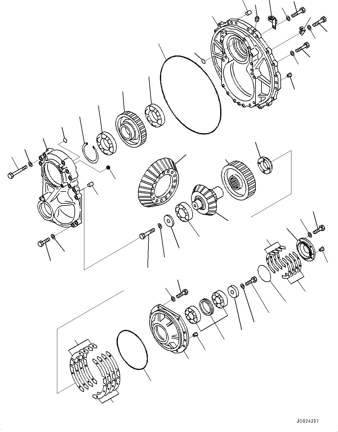 Bulldozers Komatsu / D475ASD-5E0 S/N 30147-UP(0000435c) / Power Train, Pinion and Cage (#30147-)(F002022 : F2300-001022)