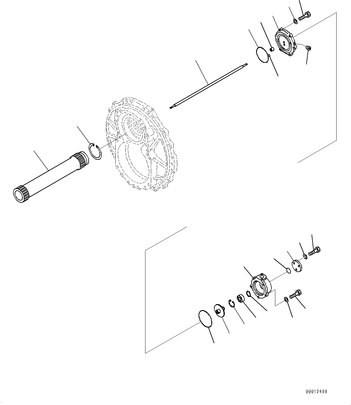 Bulldozers Komatsu / D475ASD-5E0 S/N 30147-UP(0000435c) / Power Train, Brake Piping (#30147-)(F002027 : F2300-001027)