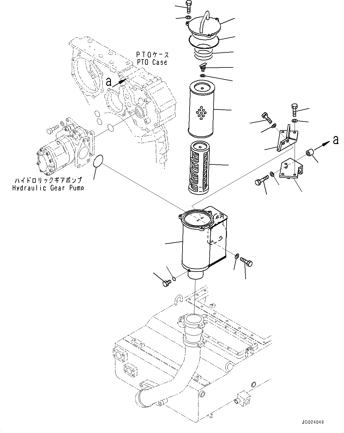 Bulldozers Komatsu / D475ASD-5E0 S/N 30147-UP(0000435c) / Power Train, Pump Mounting (#30147-)(F002036 : F2300-001036)
