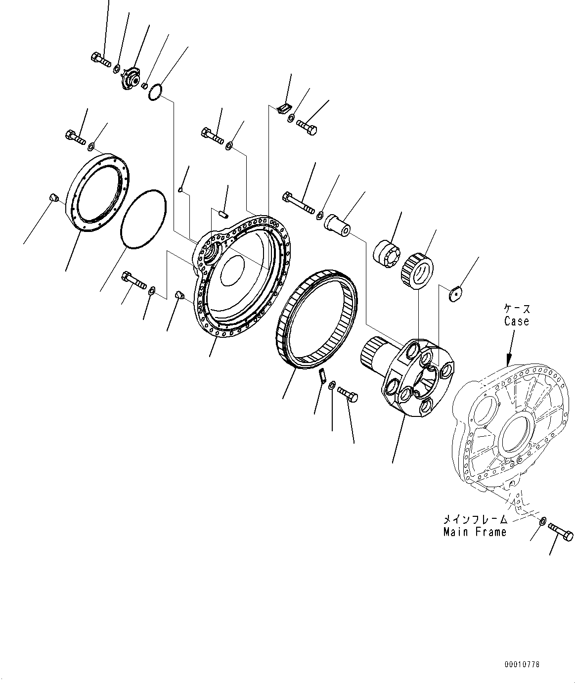 Bulldozers Komatsu / D475ASD-5E0 S/N 30147-UP(0000435c) / Final Drive, Final Gear Case R.H. (2/2) (#30147-)(F003006 : F2380-001006)