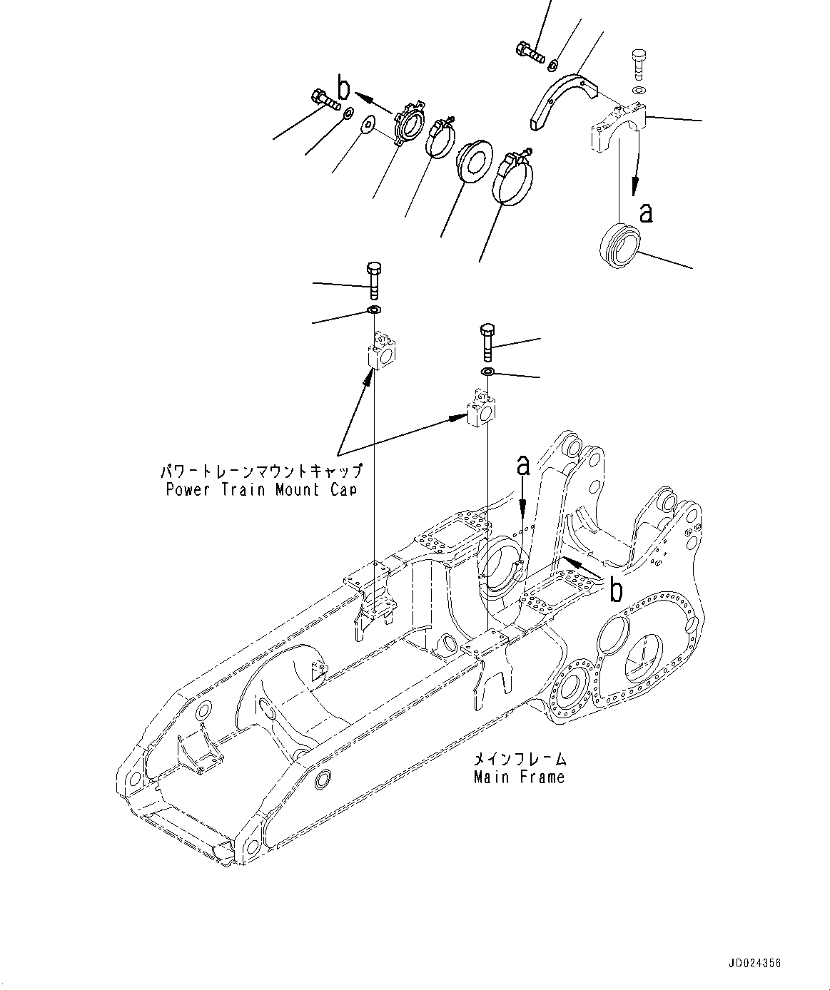 Bulldozers Komatsu / D475ASD-5E0 S/N 30147-UP(0000435c) / Power Train Unit Mounting (#30147-)(F004001 : F2810-001001)