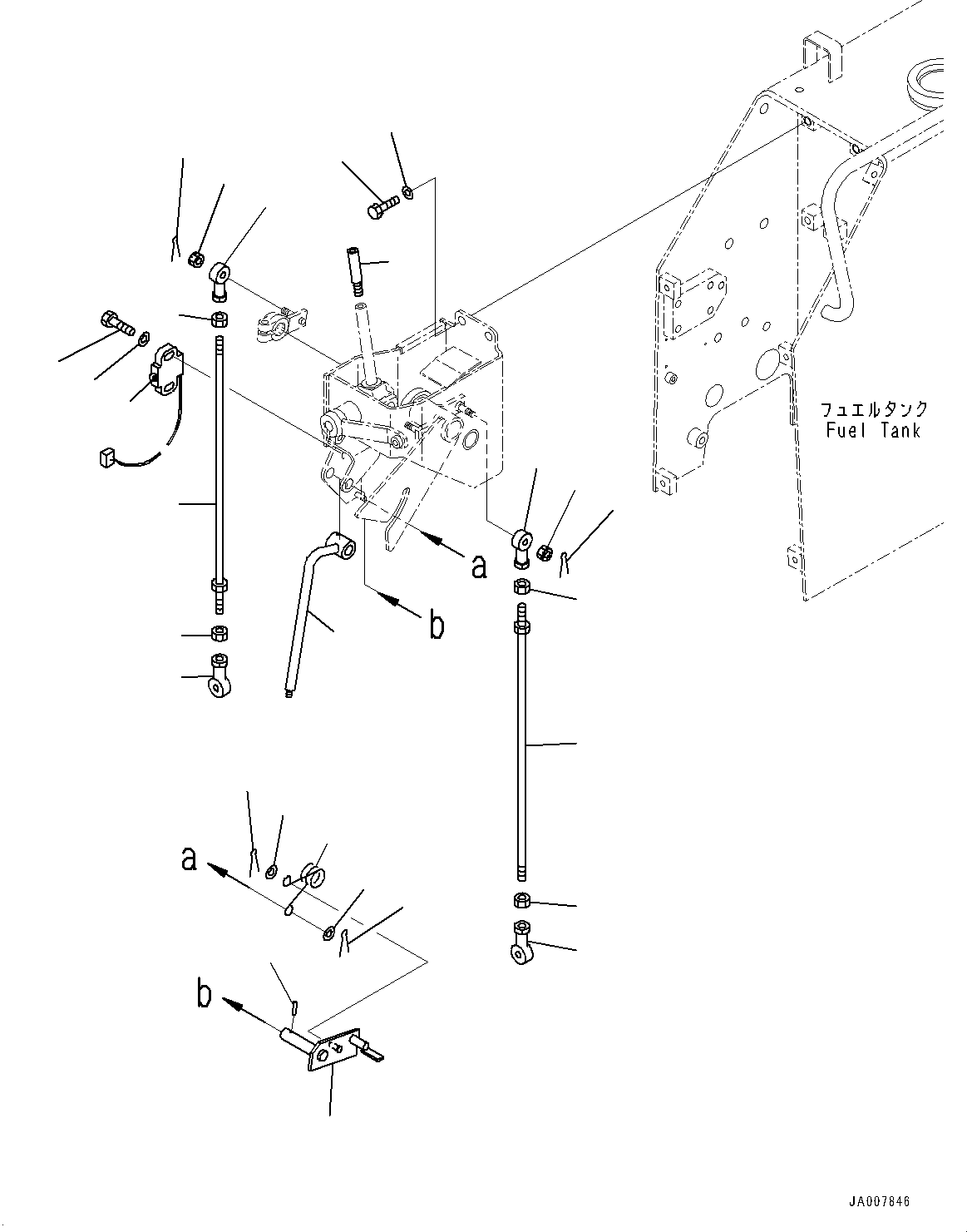 Bulldozers Komatsu / D21A-8E0 S/N 90210-UP(0000436c) / Fuel Tank and Controls, Lock Lever (#90210-)(D002004 : D0100-002004)