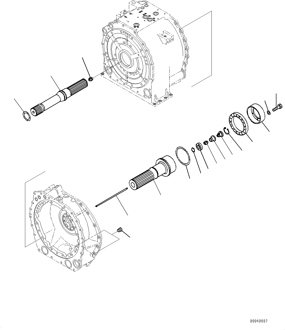 Bulldozers Komatsu / D475ASD-5E0 S/N 30147-UP (Mining  Spec.)(0000437c) / Power Train, Input and Output Shaft (#30147-)(F002018 : F2300-001018)