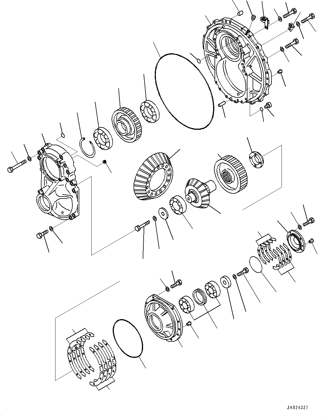 Bulldozers Komatsu / D475ASD-5E0 S/N 30147-UP (Mining  Spec.)(0000437c) / Power Train, Bevel Gear and Shaft (#30147-)(F002023 : F2300-001023)