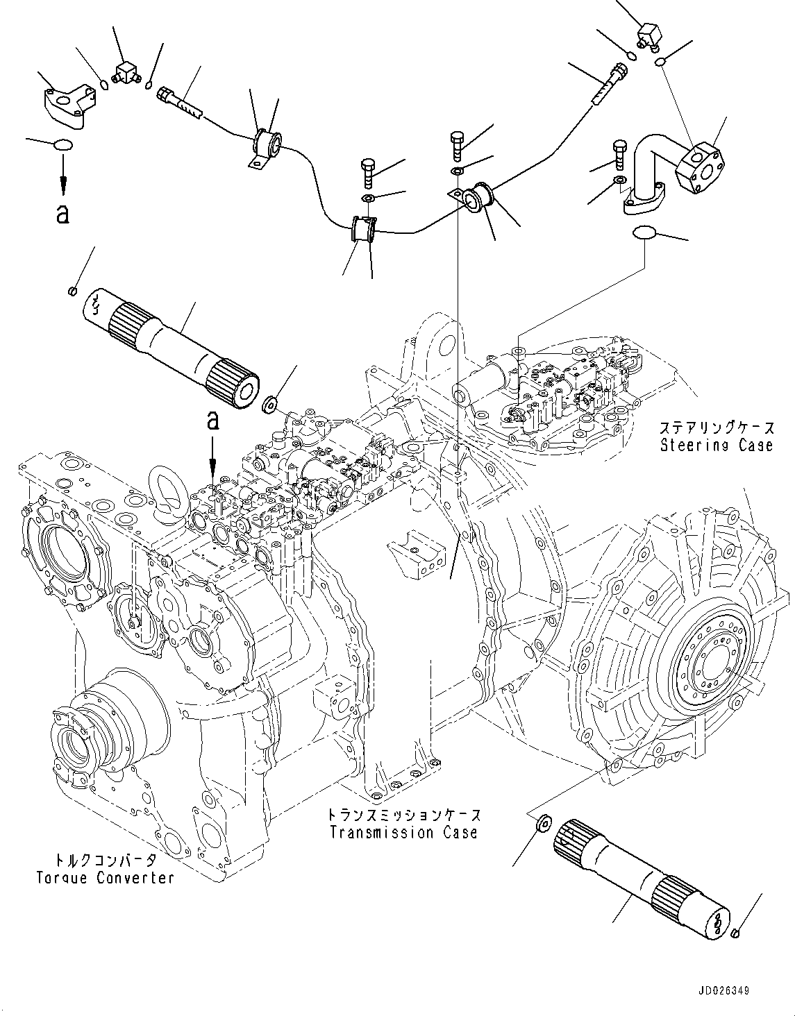 Bulldozers Komatsu / D475ASD-5E0 S/N 30147-UP (Mining  Spec.)(0000437c) / Power Train, Suction Piping (#30147-)(F002033 : F2300-001033)