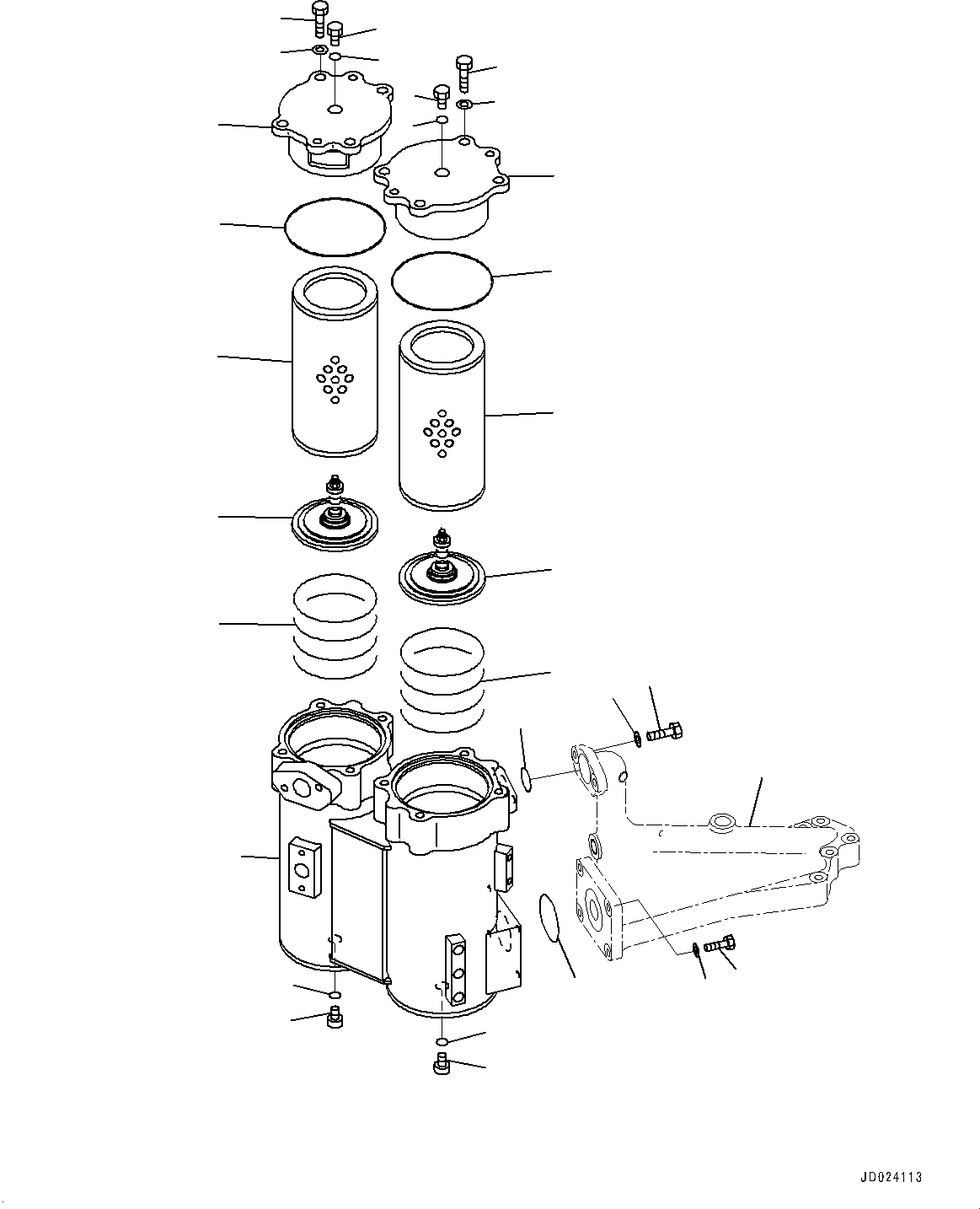 Bulldozers Komatsu / D475ASD-5E0 S/N 30147-UP (Mining  Spec.)(0000437c) / Power Train, Return Piping (#30147-)(F002042 : F2300-001042)