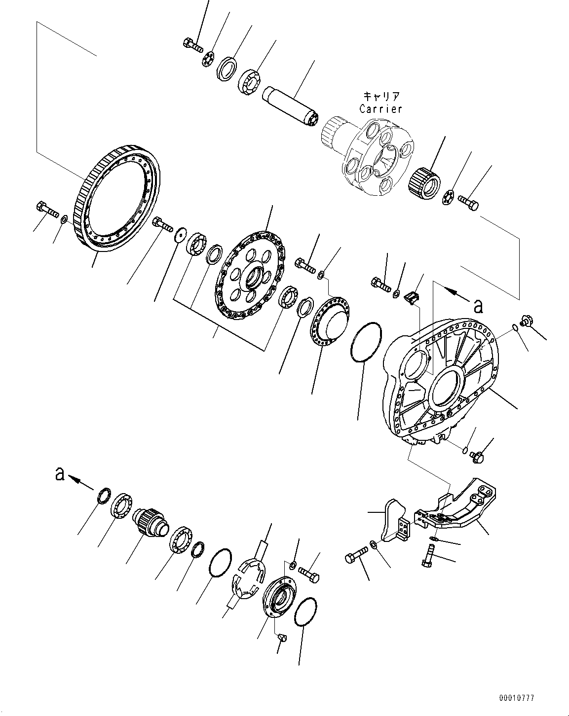 Bulldozers Komatsu / D475ASD-5E0 S/N 30147-UP (Mining  Spec.)(0000437c) / Final Drive, Final Gear Case R.H. (1/2) (#30147-)(F003005 : F2380-001005)