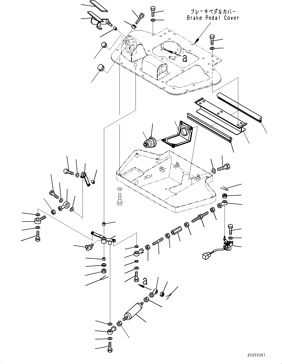 Bulldozers Komatsu / D475ASD-5E0 S/N 30147-UP (Mining  Spec.)(0000437c) / Floor Frame, Decelerator Pedal (#30147-)(K019016 : K2110-005015)