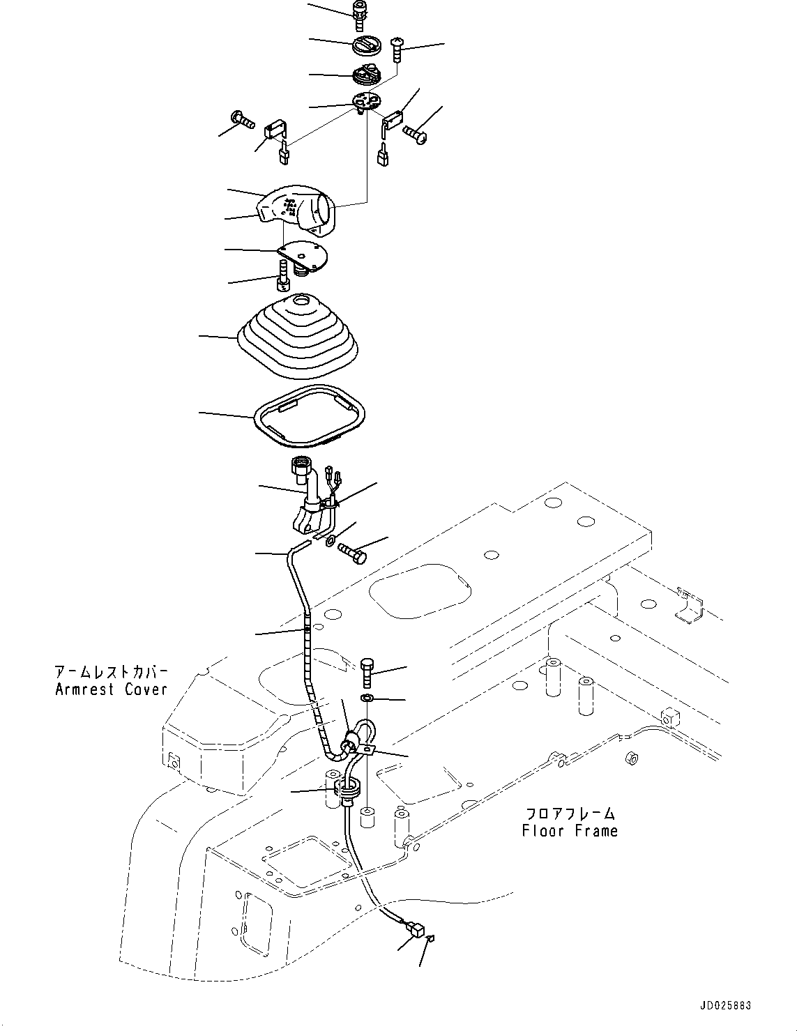 Bulldozers Komatsu / D475ASD-5E0 S/N 30147-UP (Mining  Spec.)(0000437c) / Floor Frame, Blade Control Lever (#30147-)(K019021 : K2110-005020)