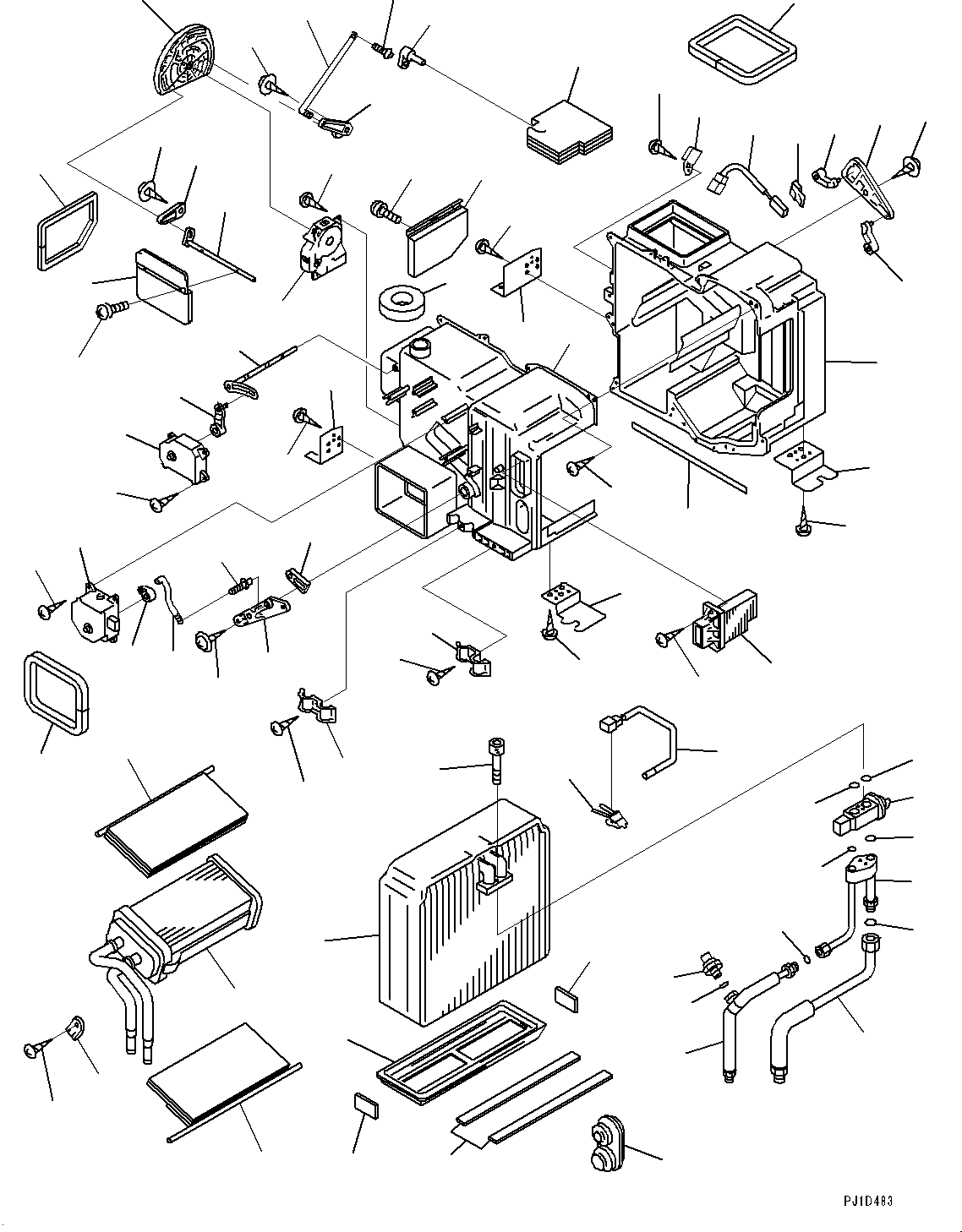 Bulldozers Komatsu / D475ASD-5E0 S/N 30147-UP (Mining  Spec.)(0000437c) / Floor Frame, Air Conditioner Unit (#30147-)(K019026 : K2110-005025)