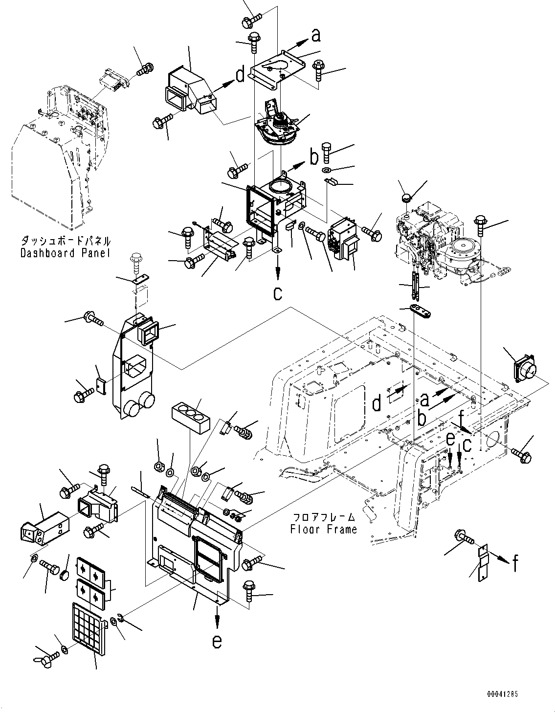 Bulldozers Komatsu / D475A-5E0 S/N 30147-UP(0000439c) / Floor Frame, Floor Duct (#30147-)(K034029 : K2110-036028)