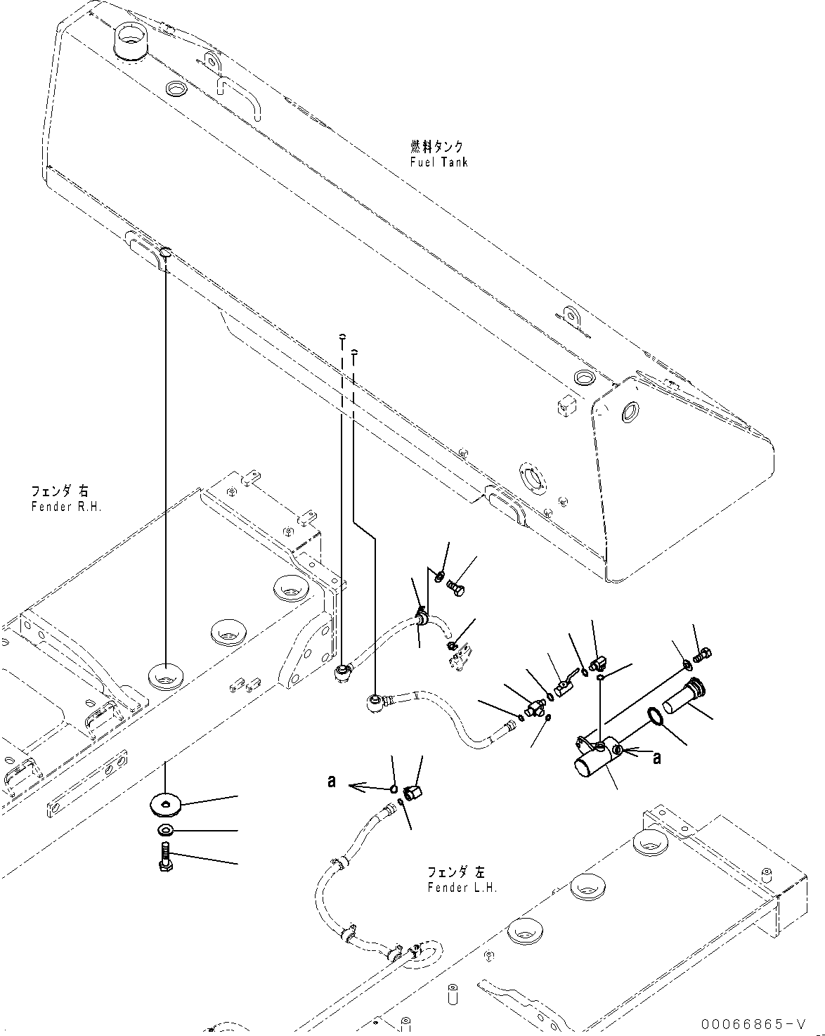 Bulldozers Komatsu / D475A-5E0 S/N 30147-UP (Mining Spec.)(0000440c) / Fuel Tank, Fuel Piping (#30147-)(D002002 : D0100-004002)