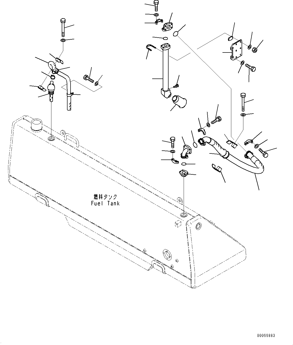 Bulldozers Komatsu / D475A-5E0 S/N 30147-UP (Mining Spec.)(0000440c) / Fuel Tank, Quick Charge Related Parts (#30147-)(D002003 : D0100-004003)
