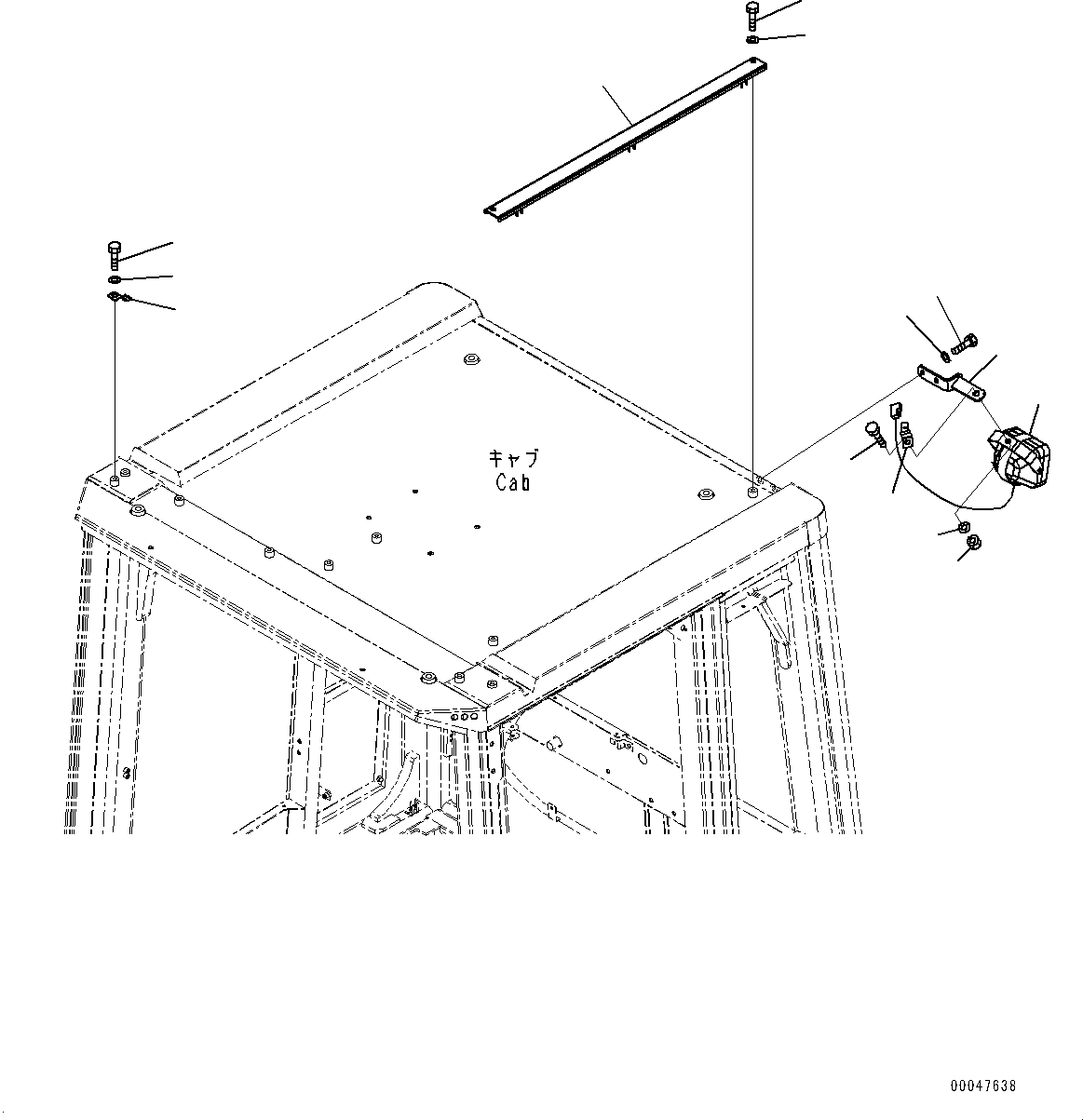 Wheel Dozers Komatsu / WD600-6 S/N 55004-UP(0000441c) / Cab, Cab In Parts, Electric Parts (3/3) (#55004-)(K003006 : K0210-005006)
