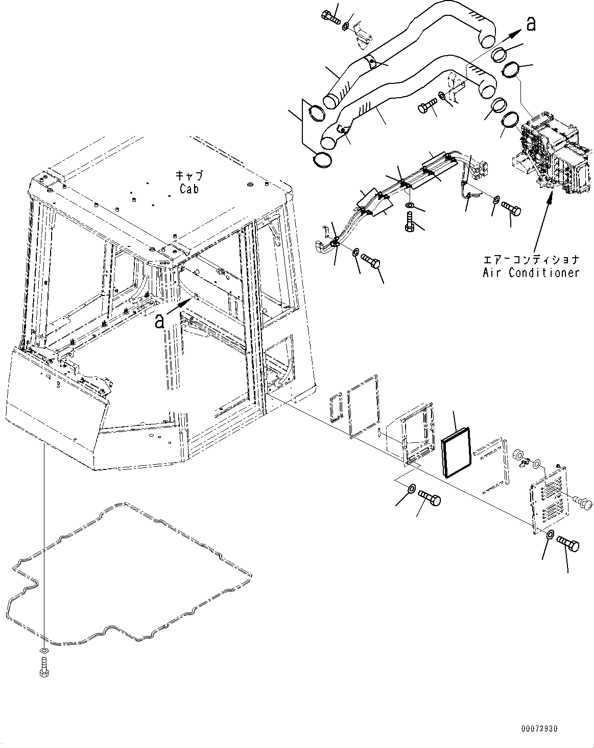 Wheel Dozers Komatsu / WD600-6 S/N 55004-UP(0000441c) / Cab, Air Conditioner Related Parts (#55004-)(K003027 : K0210-005027)