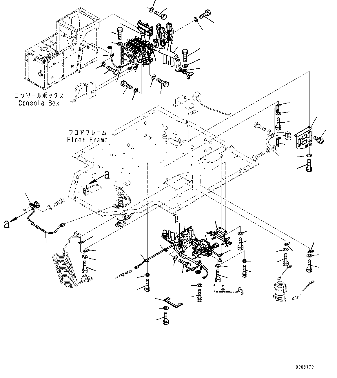 Wheel Dozers Komatsu / WD600-6 S/N 55004-UP(0000441c) / Floor, Floor Wiring Harness (#55004-)(K013014 : K4010-012014)
