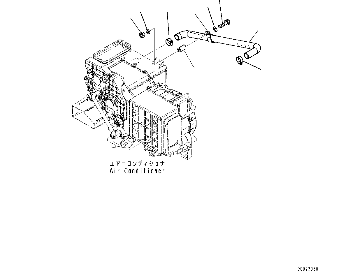 Wheel Dozers Komatsu / WD600-6 S/N 55004-UP(0000441c) / Floor, Air Conditioner Piping (2/2) (#55004-)(K013034 : K4010-012034)