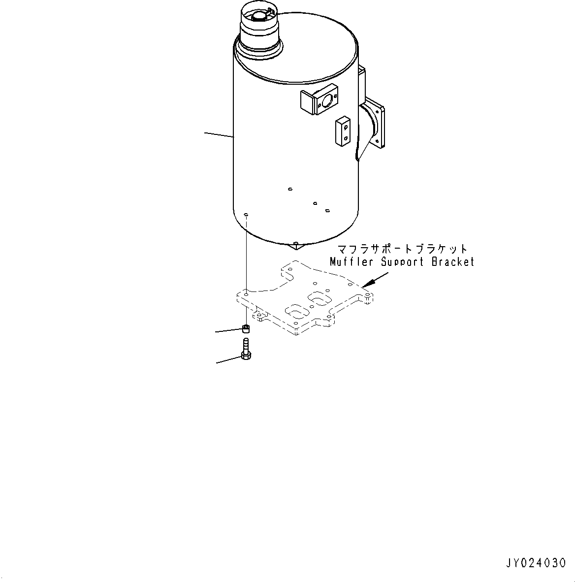 Komatsu parts book diagram for SAA6D170E-5EE S/N 610984-UP (For D375A-6R): EXHAUST MUFFLER MOUNTING (#610984-)