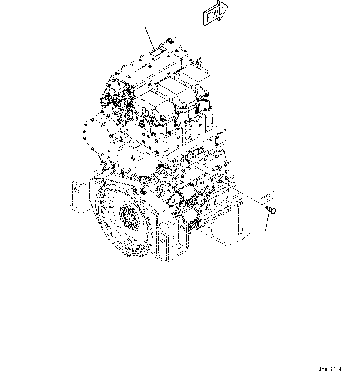 Komatsu parts book diagram for SAA6D170E-5EE S/N 610984-UP (For D375A-6R): NAME PLATE AND WARNING DECAL (#611501-)