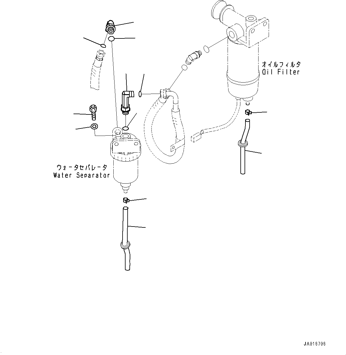 Wheel Loaders Komatsu / WA250-6 S/N 75053-UP(0000453c) / Fuel Tank, Piping (#75384-)(D002006 : D0100-002006)