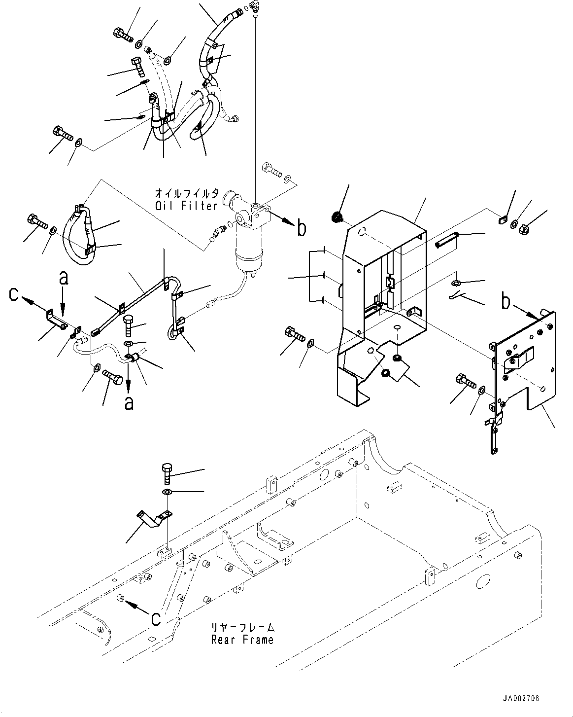 Wheel Loaders Komatsu / WA250-6 S/N 75053-UP(0000453c) / Fuel Tank, Mounting (3/3) (#75384-)(D002007 : D0100-002007)