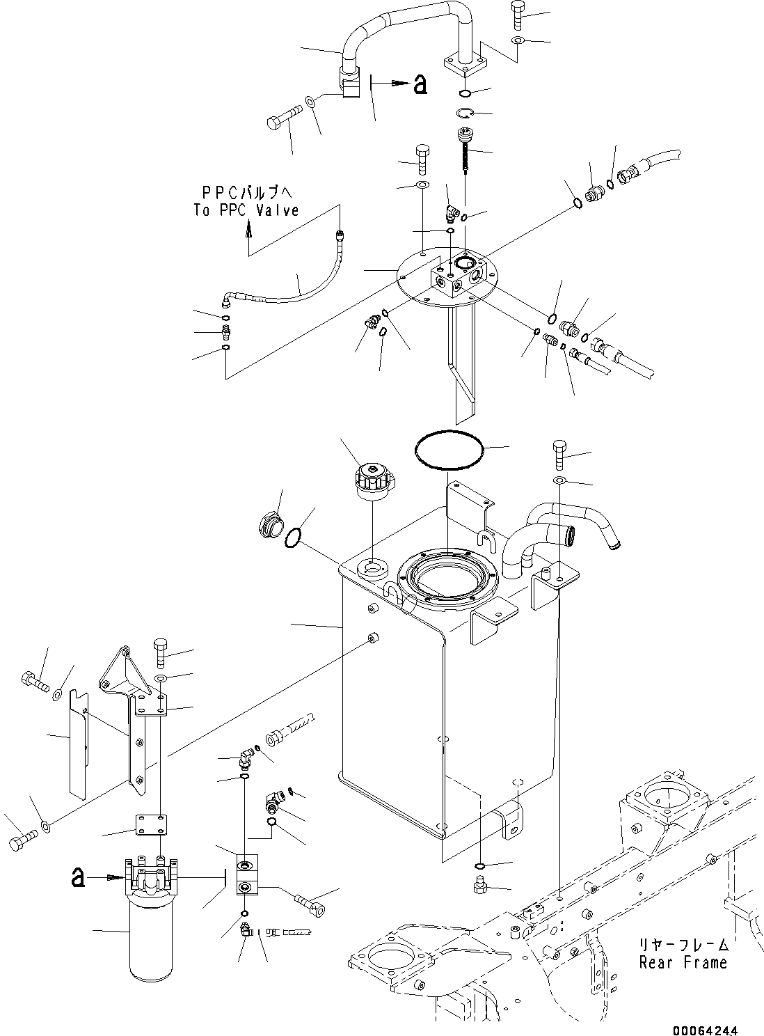 Wheel Loaders Komatsu / WA250-6 S/N 75053-UP(0000453c) / Hydraulic Tank (#75053-)(H001001 : H0110-001001)