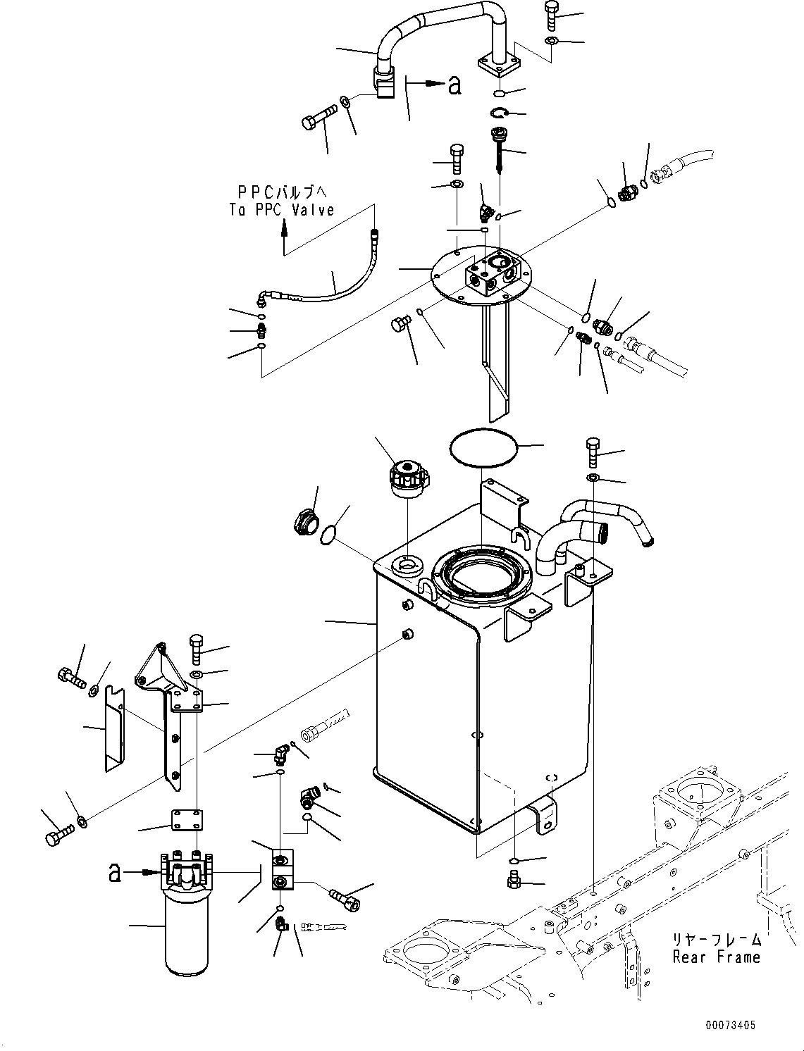 Wheel Loaders Komatsu / WA250-6 S/N 75053-UP(0000453c) / Hydraulic Tank (#75693-75846)(H003001 : H0110-002001)