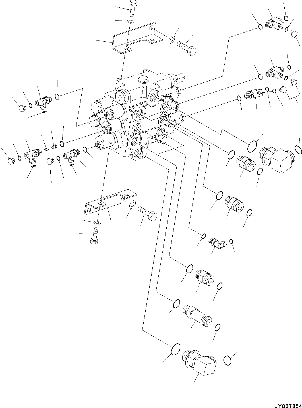 Wheel Loaders Komatsu / WA250-6 S/N 75053-UP(0000453c) / Hydraulic Control Valve, Control Valve Related Parts (#75053-)(H006003 : H0120-004003)