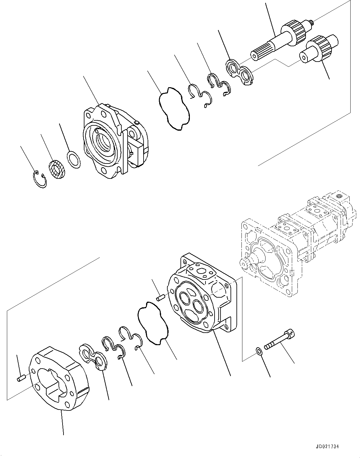 Wheel Loaders Komatsu / WA250-6 S/N 75053-UP(0000453c) / Steering Control Valve, Control Valve to Hydraulic Tank Piping (#75693-)(H011001 : H0122-003001)