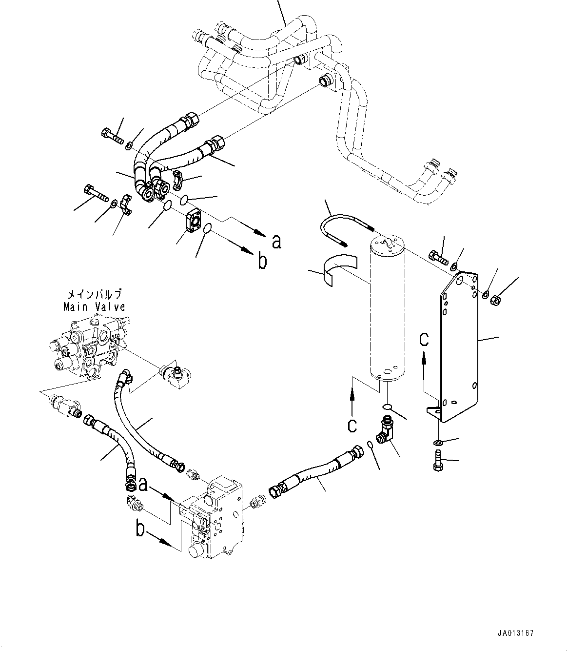 Wheel Loaders Komatsu / WA250-6 S/N 75053-UP(0000453c) / Hydraulic Piping, Accumulator Related Parts (#75053-)(H016016 : H4200-003014)
