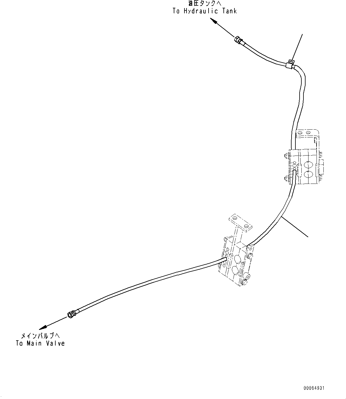 Wheel Loaders Komatsu / WA250-6 S/N 75053-UP(0000453c) / Hydraulic Piping, Seal Drain Piping (#75053-)(H016017 : H4200-003015)