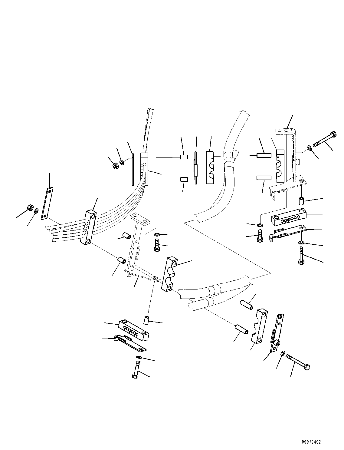 Wheel Loaders Komatsu / WA250-6 S/N 75053-UP(0000453c) / Hydraulic Piping, Work Equipment Control Proportional Pressure Control (PPC) Piping (1/2) (#75042-)(H021003 : H4200-010002)