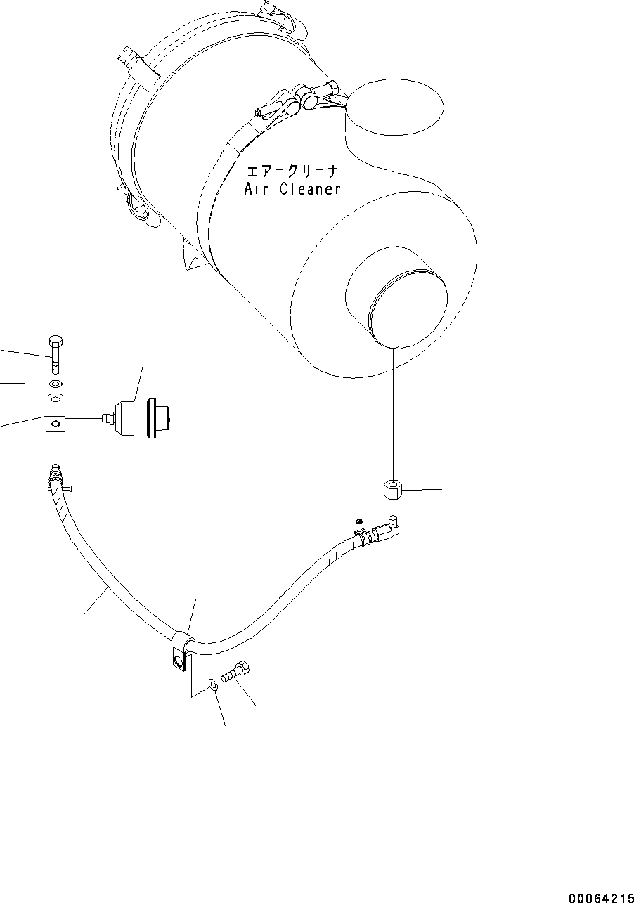 Wheel Loaders Komatsu / WA250-6 S/N 75053-UP (North America Standard Machine)(0000454c) / Engine Wiring Harness, Dust Indicator (#75053-)(B005004 : B0110-002004)