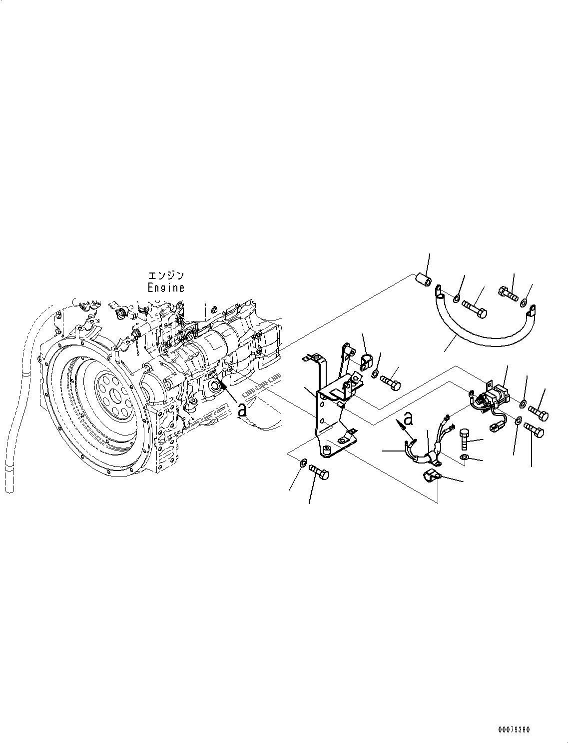 Wheel Loaders Komatsu / WA250-6 S/N 75053-UP (North America Standard Machine)(0000454c) / Engine Wiring Harness, Starting Wiring Harness (#75243-)(B007002 : B0110-004002)