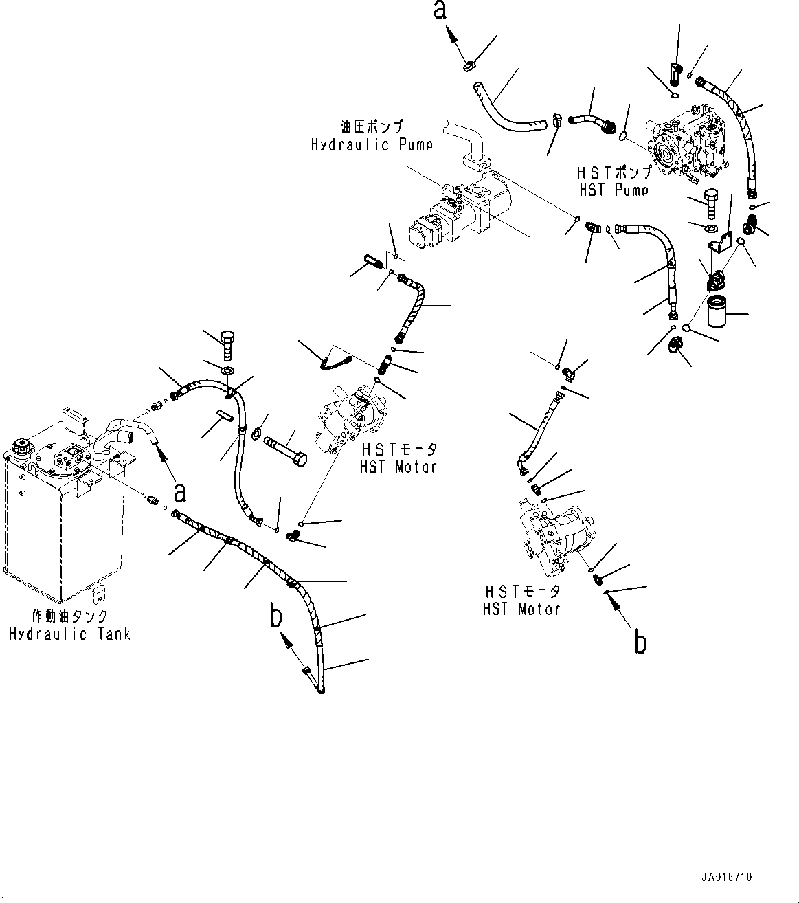 Wheel Loaders Komatsu / WA250-6 S/N 75053-UP (North America Standard Machine)(0000454c) / Hydraulic Piping, Charge Piping (#75053-)(F004001 : F2760-001001)