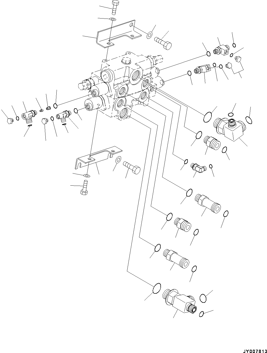 Wheel Loaders Komatsu / WA250-6 S/N 75053-UP (North America Standard Machine)(0000454c) / Hydraulic Control Valve, Control Valve Related Parts (#75053-76071)(H002003 : H0120-001003)