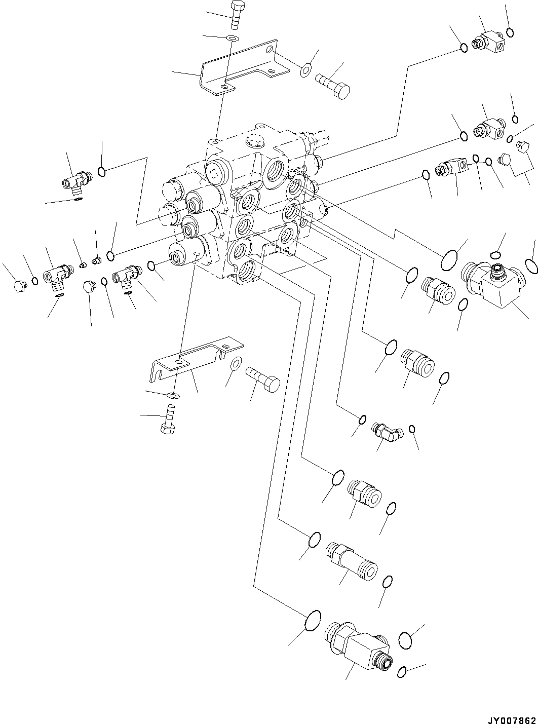 Wheel Loaders Komatsu / WA250-6 S/N 75053-UP (North America Standard Machine)(0000454c) / Hydraulic Control Valve, Control Valve Related Parts (#75053-76071)(H005003 : H0120-003003)