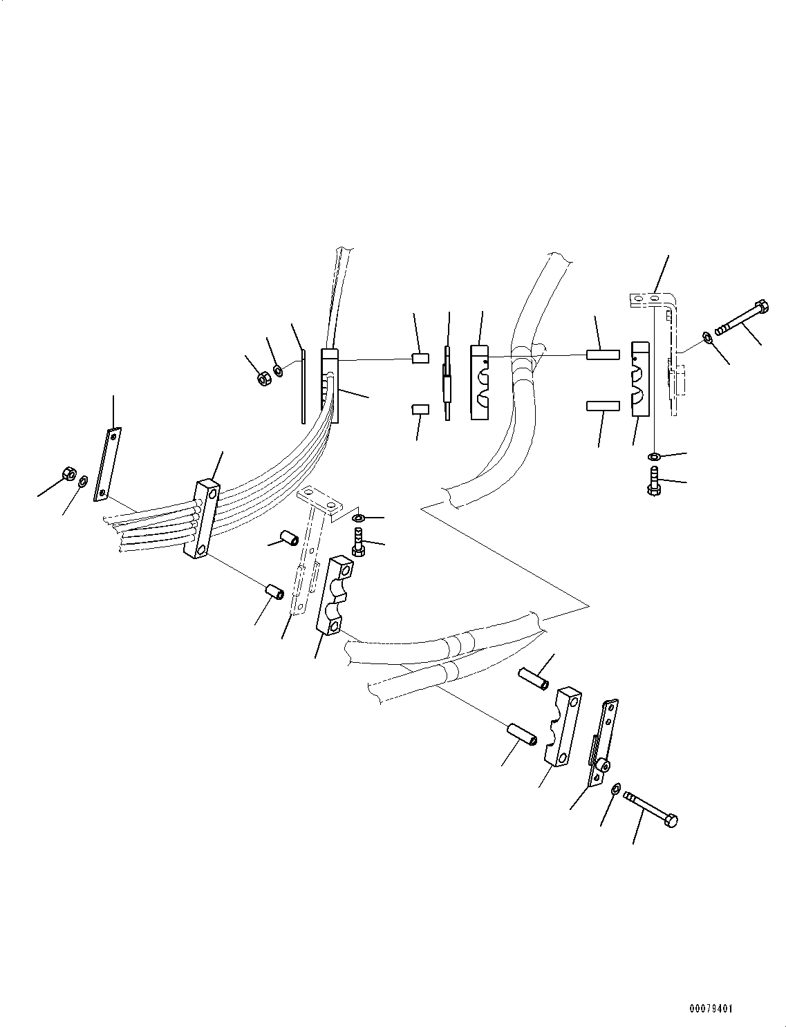 Wheel Loaders Komatsu / WA250-6 S/N 75053-UP (North America Standard Machine)(0000454c) / Hydraulic Piping, Work Equipment Control Proportional Pressure Control (PPC) Piping (1/2) (#75053-)(H010002 : H4200-001002)