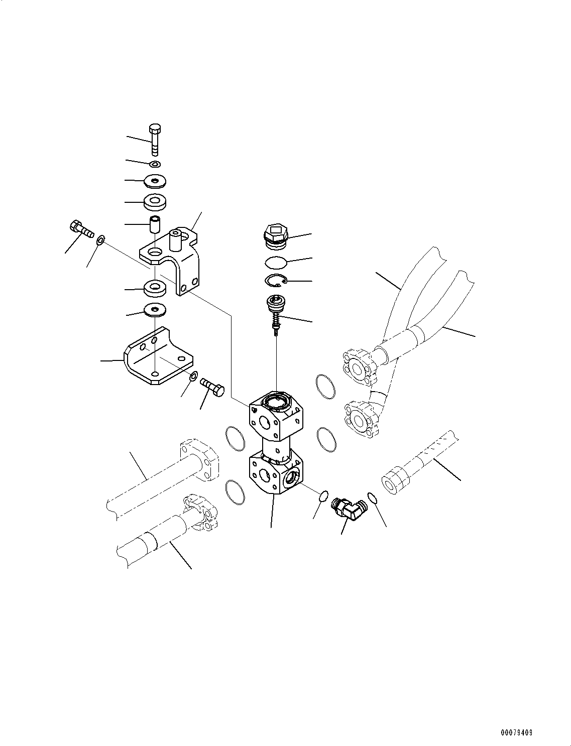Wheel Loaders Komatsu / WA250-6 S/N 75053-UP (North America Standard Machine)(0000454c) / Hydraulic Piping, Bypass Valve Mounting (#75042-)(H022009 : H4200-009007)