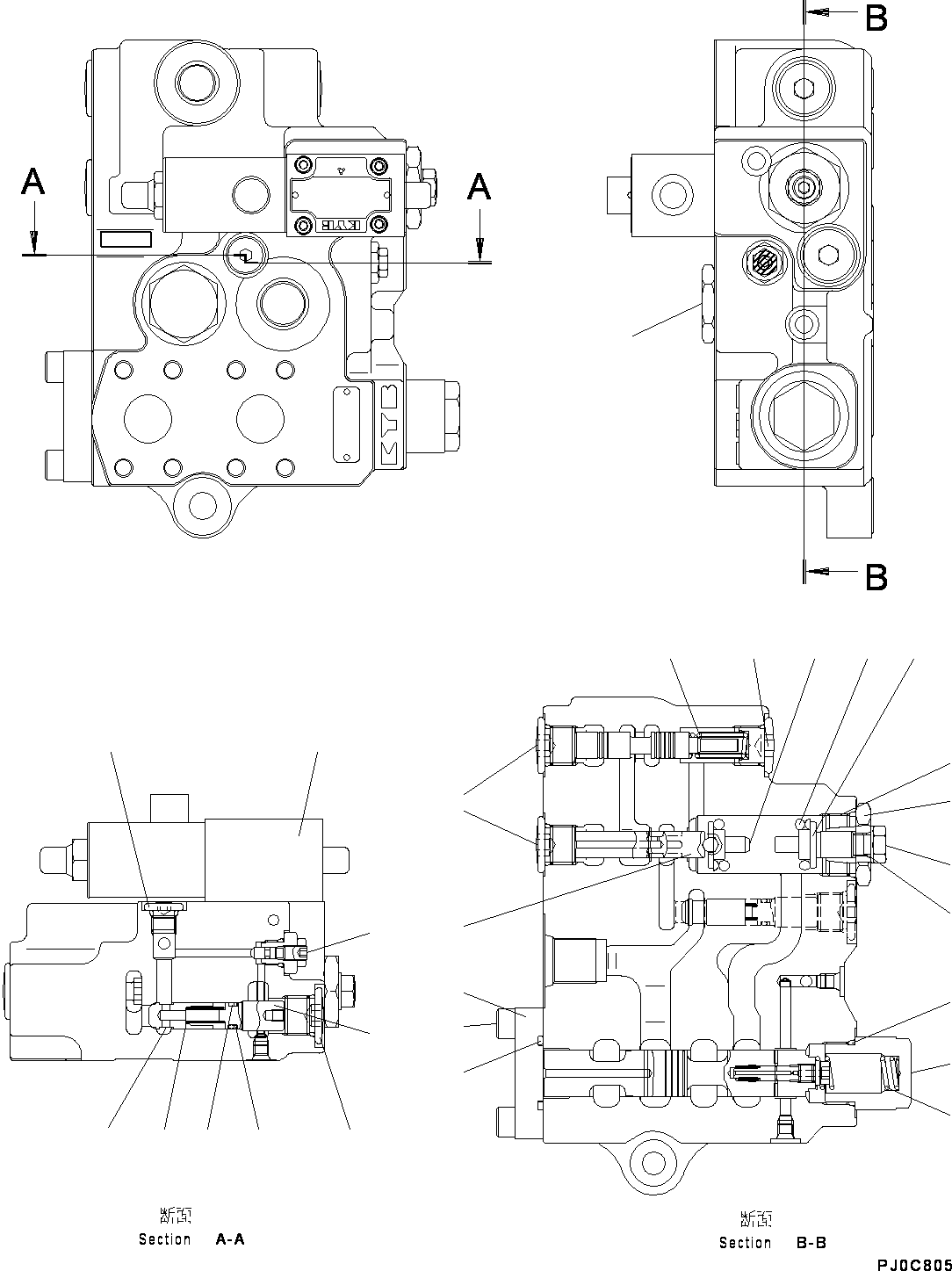 Wheel Loaders Komatsu / WA250-6 S/N 75053-UP (North America Standard Machine)(0000454c) / Hydraulic Piping, Valve (#75053-)(H014013 : H4200-003011)