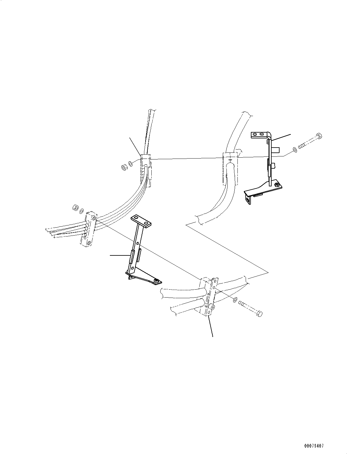Wheel Loaders Komatsu / WA250-6 S/N 75053-UP (North America Standard Machine)(0000454c) / Hydraulic Piping, Related Parts (1/2) (#75053-)(H014005 : H4200-003005)
