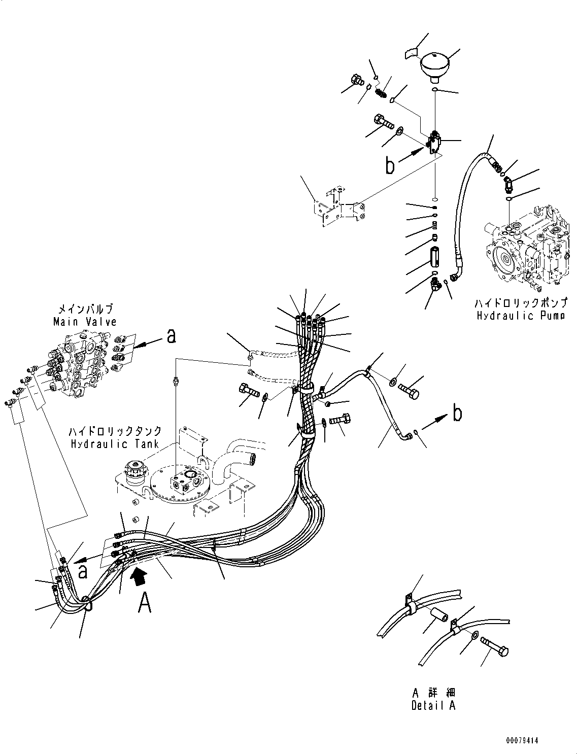 Wheel Loaders Komatsu / WA250-6 S/N 75053-UP (North America Standard Machine)(0000454c) / Hydraulic Piping, Work Equipment Control Proportional Pressure Control (PPC) Piping (2/2) (#75042-)(H012011 : H4200-005009)